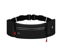 Eighosee Riñonera ajustable para correr para mujeres y hombres, para senderismo, fitness, viajes, Black
