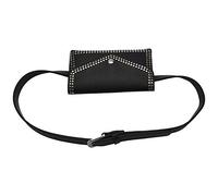 Eighosee Riñonera con remaches para mujer, de piel sintética, para viajes, carteras, para /+, Black, Talla única