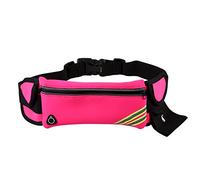 Eighosee Riñonera reflectante resistente al agua para correr, para entrenamiento, deportes, caminar, ejercicio (rojo), Red