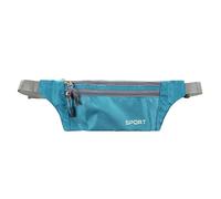 Eighosee Riñonera unisex para correr, viajes, senderismo, deporte, cinturón con cremallera, azul , 34cm x 12cm / 13.386 x 4.724inch