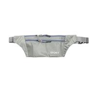 Eighosee Riñonera unisex para correr, viajes, senderismo, deporte, cinturón con cremallera, color gris , gris , 34cm x 12cm / 13.386 x 4.724inch