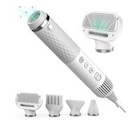 Eighosee Secador de Pelo para Perros, Secador de Mano 5 en 1 para Perros con Ajuste de Temperatura, Secador de Pelo para Mascotas para Viajes en Casa, Enchufe de la UE