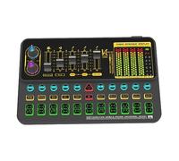 Eighosee SK500 VersióN en IngléS del TeléFono MóVil Computadora Tarjeta de Sonido Karaoke Dispositivo Cambiador de Voz en PortáTil Mezclador de Audio