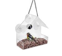 Eighosee Smart Bird House Pet Feeder AcríLico con CáMara Home Pet Transparente 1080P HD FáCil InstalacióN C