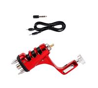 Eighosee Sombreador de LíNea Rotativo Maquina de Tatuaje Kits de MáQuina de Tatuaje EléCtrico de Cable de Fuerte con Conector de Audio de 3.5 a 6.3 (Rojo)