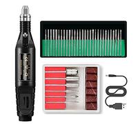 Eighosee Taladro de UñAs EléCtrico, MáQuina de Taladro de UñAs, de UñAs, Juego de Taladro de e para UñAs AcríLicas, Taladro de Acristalamiento de UñAs de Gel, Negro