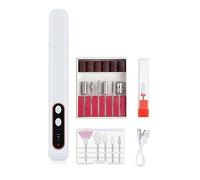 Eighosee Taladro para Pulir UñAs, Luz LED EléCtrica, Taladro para UñAs de 3 Engranajes para el Hogar