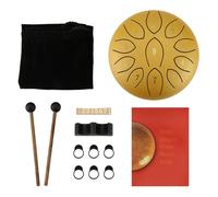 Eighosee Tambor de Lluvia para Exteriores 6 Pulgadas 11 Tonos Tambor de Lengüeta de Acero Campana de Lluvia Campana de Lluvia para Exteriores Instrumento Musical