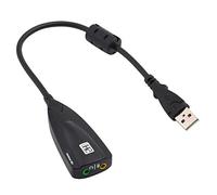 Eighosee Tarjeta de sonido USB de 7.1 canales, adaptador de audio 3D externo de 3.5 mm, divisor de audio para PC de escritorio y portátil