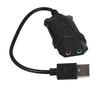 Eighosee Tarjeta de sonido USB portátil externa USB a interfaz de micrófono de auriculares para //Linux