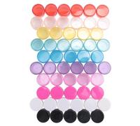 Eighosee Tarro de PláStico de 50 Piezas Tarro de CosméTicos VacíO con Tapa para Cremas Almacenamiento de Maquillaje de Muestra, 5 G, 10 Colores