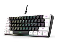 Eighosee Teclado con Cable USB para Ordenador Portátil, Oficina, Negocios, Escritorio, Hogar, 61 Teclas, Retroiluminado RGB, Teclados para Juegos de Computadora/, Color Negro