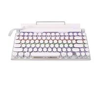 Eighosee Teclado de MáQuina de Escribir Retro de 83 Teclas, Teclado InaláMbrico Bluetooth, Teclas Punk MecáNicas USB para PC de Escritorio/PortáTil/TeléFono