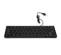 Eighosee Teclado mini USB multimedia ultrafino y silencioso de tamaño pequeño 78 para ordenador portátil y PC