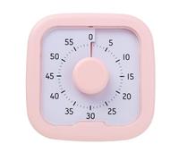 Eighosee Temporizador Visual Silencioso, Cronómetro de 60 Minutos, Reloj Despertador, Temporizador de Cuenta Regresiva con Soporte, Visualización, Temporizador de Cocina, Color Rosa