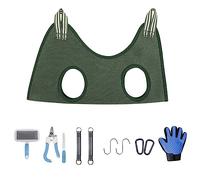 Eighosee Tijeras para UñAs Bolsa Fija AntiarañAzos para Mordeduras Bolsa de SujecióN para el BañO Bolsa de Aseo para Mascotas Juego de Suministros Colgantes para Hamacas para Mascotas