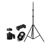 Eighosee Trípode de suelo, cámara deportiva portátil móvil para fotografía en , trípode telescópico de estudio de 2,1 m