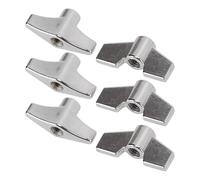 Eighosee Tuercas de Ala Fija para Batería, Tuerca de Soporte Tipo T, Arandelas para Platillos, Piezas de Repuesto para Instrumentos de Percusión.