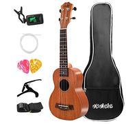 Eighosee Ukelele Soprano de 21 Pulgadas, 15 Trastes, Instrumento Mini Guitarra Hawaiana de 21 Pulgadas, Kit Completo de Guitarra Ukelele para Principiantes y Niños