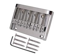 Eighosee Un juego de 5 cuerdas de puente para sillín de guitarra, accesorios, piezas de instrumento musical, color plateado