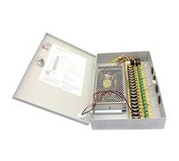 Eighosee Unidad de fuente de alimentación en caja de 12 V CC 10 A de 18 canales para cámara de vigilancia CCTV