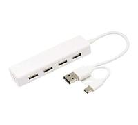 Eighosee USB 2.0 + USB 3.1 tipo C, enchufe dual a USB 2.0 de 4 puertos, color
