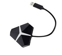 Eighosee USB 3.0 HUB - Divisor de 4 puertos 3.0 Hub 3.0, extensor de luz de color, divisor de computadora USB (negro)