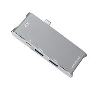 Eighosee YC204 - Hub USB 3.0 tipo C de aleación de aluminio tipo C 4K salida de video HD lector de tarjetas TF adaptador USB C para