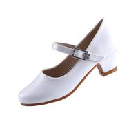 EIGHT KM Zapatos de tacón Alto para niñas Modelo Mary Jane EKM7015 en Charol Blanco Estilo Princesa para Fiesta o Boda Talla EU 34