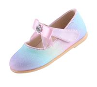 EIGHT KM Zapatos De Vestir para Niñas Pequeñas Bailarinas Mary Jane De Boda EKM7063 Brillo Brillante Corona Minerva Arcoíris EU tamaño 23