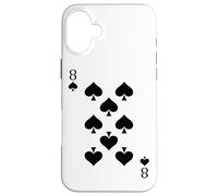 Eight of Spades - Divertidos Disfraces de Halloween fáciles en la Parte Delantera y Trasera Carcasa para iPhone 16 Plus