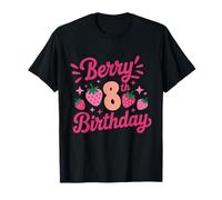 Eight Strawberry Birthday 8th Birthday Boys Girls Camiseta
