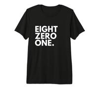Eight Zero One Código de Área 801 Salt Lake City UT Utah Estados Unidos Camiseta Premium
