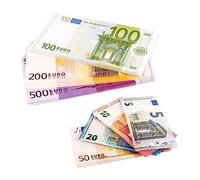 EIGHT4TWO® 175 Piezas de Dinero Juguete - Billetes de 5, 10, 20, 50,100, 200, 500 con tamaño al 75% - (25x7).