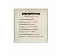 Eightfold Path to Enlightenment Poster, Buddhism Philosophy Teaching Canvas Art, Gift for Mindfulness Practitioners(Unframed,08x12inch(20x30cm))