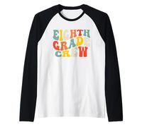 Eighth Grade Crew Back to School 8th Grade Teacher Boys Kids Camiseta Manga Raglan