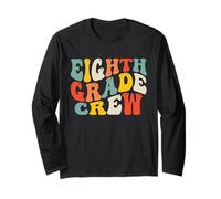 Eighth Grade Crew Back to School 8th Grade Teacher Boys Kids Manga Larga
