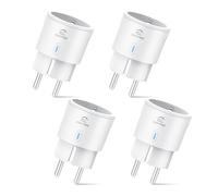 EIGHTREE Enchufe Inteligente Alexa Mini, 16A 3680W Enchufe Wi-Fi Medidor Consumo, Compatible con Alexa&Google Home, Tomada Inteligente Programable con Temporizador, Control Remoto por APP&Voz, 4 Pack