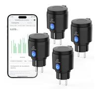 EIGHTREE Enchufe Inteligente WiFi Exterior 16A, Tomada Inteligente IP44 Impermeable, Enchufe WiFi con Control por Voz y App, Monitor de Energía y Temporizador, Compatible con Alexa/Google/SmartThings