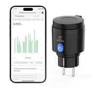 EIGHTREE Enchufe Inteligente WiFi Exterior 16A, Tomada Inteligente IP44 Impermeable, Enchufe WiFi con Control por Voz y App, Monitor de Energía y Temporizador, Compatible con Alexa/Google/SmartThings