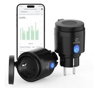 EIGHTREE Enchufe Inteligente WiFi Exterior 16A, Tomada Inteligente IP44 Impermeable, Enchufe WiFi con Control por Voz y App, Monitor de Energía y Temporizador, Compatible con Alexa/Google/SmartThings