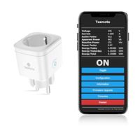 EIGHTREE Enchufe Tasmota, Enchufe Inteligente WiFi, Smart Home, ESP8685 con Home Assistant, MQTT, Domoticz, OpenHAB, ioBroker, 16A, solo 2,4GHz WLAN, 1PC