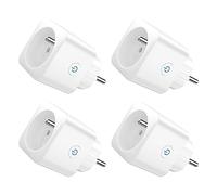 EIGHTREE - Toma conectada WiFi, toma Alexa programable, compatible con Alexa/Google Home, Smart Life APP, seguimiento de consumo, control de ventilador/aire acondicionado, 2,4 GHz Wi-Fi, 16A 3680W, 4