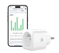 EIGHTREE - Toma conectada WiFi, toma Alexa programable, compatible con Alexa/Google Home, Smart Life APP, seguimiento de consumo, control de ventilador/aire acondicionado, 2,4 GHz Wi-Fi, 16A 3680W, 1