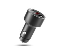 Eightt cargador coche usb 2 puertos aluminio 12w display