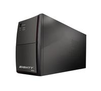 EIGHTT SAI ES650 - 650 VA, 240 V, 2 Schuko, AVR, 7 Ah 12 V, Metal Negro