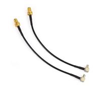 Eightwood 4G LTE Antena TS9 Right Angle Plug a SMA Bulkhead Cable RG174 | JACK 6 pies 15 cm 2 pzas Compatible para Netgear Hsdpa Huawei 2G 3G 4G LTE UMTS Antena de Banda Ancha móvil