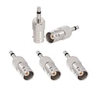 Eightwood Adaptador BNC Jack 3.5mm hembra a 1/8 "TS Plug Pack de 5 para antena,Radio,CCTV,Cámara DVR,Cable coaxial