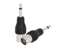 Eightwood Adaptador de 3,5 mm a TV PAL de 3,5 mm mono macho a 9,5 mm Pal TV, 2 unidades para receptor de radio estéreo Bose Wave Radio