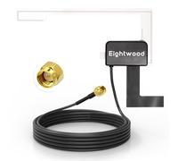 Eightwood Antena DAB para coche SMA Digtial DAB con 3 metros DAB antena de disco DAB montaje de cristal para Blaupunkt Pioneer Clarion Alpine etc.